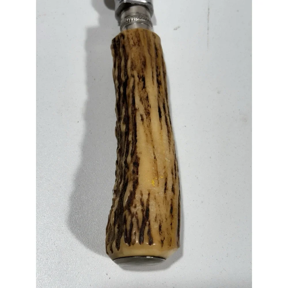 Vintage Fixed Blade Knife Stag Antler Handle 9